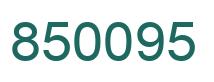 Número 850095 imagen verde