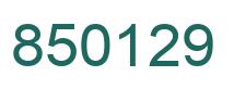Number 850129 green image
