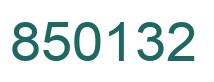 Number 850132 green image