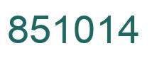 Número 851014 imagen verde