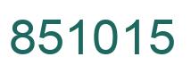 Número 851015 imagen verde