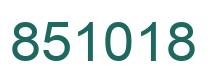 Número 851018 imagen verde