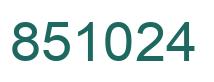 Número 851024 imagen verde