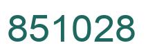 Number 851028 green image