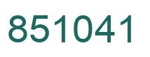 Number 851041 green image