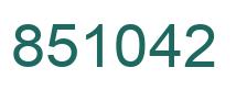 Number 851042 green image