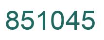 Number 851045 green image