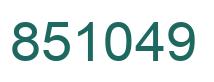 Number 851049 green image