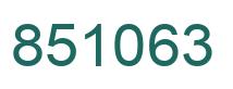 Number 851063 green image