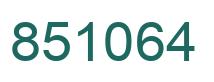 Number 851064 green image