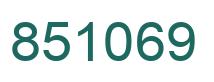 Number 851069 green image