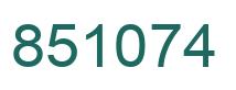 Number 851074 green image