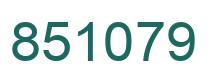 Number 851079 green image