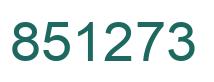 Number 851273 green image