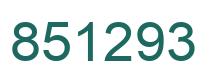 Number 851293 green image