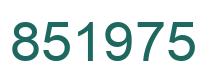Number 851975 green image