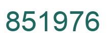 Number 851976 green image