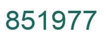 Number 851977 green image