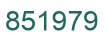 Number 851979 green image