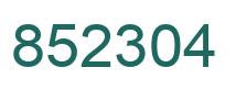 Número 852304 imagen verde