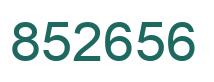 Number 852656 green image