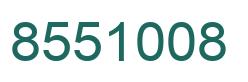 Number 8551008 green image