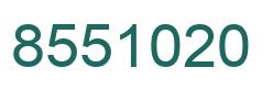 Number 8551020 green image