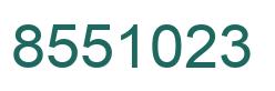 Number 8551023 green image