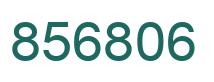 Number 856806 green image