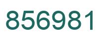 Number 856981 green image