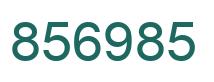 Number 856985 green image