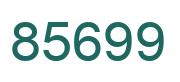 Number 85699 green image