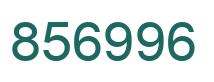 Number 856996 green image