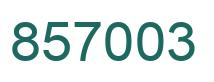 Number 857003 green image