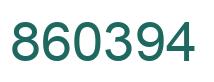 Number 860394 green image