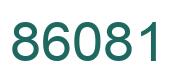 Number 86081 green image