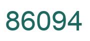 Number 86094 green image