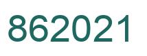 Number 862021 green image