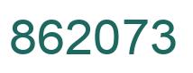 Number 862073 green image