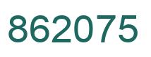 Number 862075 green image
