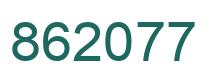 Number 862077 green image