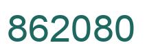 Number 862080 green image