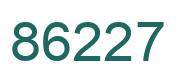 Number 86227 green image