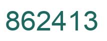 Number 862413 green image