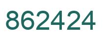 Number 862424 green image