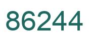 Número 86244 imagen verde