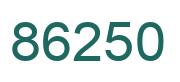 Número 86250 imagen verde