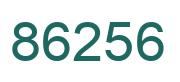 Número 86256 imagen verde