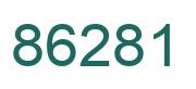 Number 86281 green image