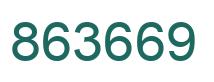 Number 863669 green image